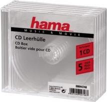 1x5 Hama CD Jewel-Case transparent                44748