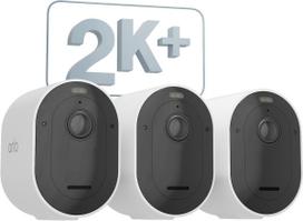 Arlo Pro 5 - Netzwerk-Überwachungskamera - Außenbereich - witterungsbeständig - Farbe (Tag&Nacht) - Audio - drahtlos - Wi-Fi (Packung mit 3) (VMC4360P-200EUS)