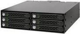 ICY DOCK - ToughArmor - MB996SK-6SB - 6 Bay 2,5 SATA HDD/SSD Backplane-Modul aus Metall mit Schlössern