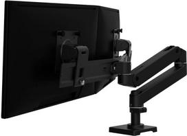 Ergotron LX Pro - Befestigungskit (Dual Direct Arm, 2 Drehgelenke, 2-teilige Tischklemme, Befestigungsmaterialien, Basis, Arm für zwei Bildschirme, Verlängerung, Stange, Stangenring) - für 2 LCD-/Plasma-Konsolen - Aluminium - Schwarz - Bildschirmgröße: bis zu 68,6 cm (bis zu 27 Zoll) (45-684-292)
