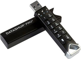 iStorage - datAshur Pro2 32GB - USB 3.2 - AES-XTS 256-bit full disk hardware encryption - 3.7V Li-Polymer rechargeable battery - 130.3MB/s read, 116.5MB/S write