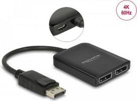 DELOCK Splitter DisplayPort 1.4 St 2x DisplayPort Bu 4k 60Hz