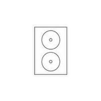 Avery - CD/DVD-Etiketten - weiß - 117 mm rund - 50 Etikett(en) (25 Bogen x 2) (L7676-25)