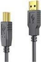 PureLink - USB-Kabel - USB (M) zu USB Typ B (M) - USB 2.0 - 10 m - rund, aktiv - Schwarz