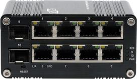 Exsys Switch 10Port Industrie Ethernet 8x10/100/1000T 2-P.100/1000Fx SFP - Switch - 10-Port