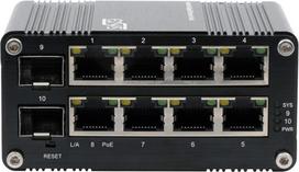 Exsys Switch 10Port Industrie Ethernet 8x10/100/1000Base-T 2-Port 100/1000F - Switch - 1Gbps