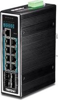 TRENDnet TI-PG1284I - Switch - L2+ - verwaltet - 8 x 10/100/1000 (PoE+) + 4 x Gigabit SFP - an DIN-Schiene montierbar - PoE+ (TI-PG1284I)