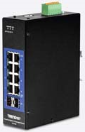 TRENDnet TI-G102i - Switch - nicht verwaltet - 8 x 10/100/1000 + 2 x Gigabit SFP - an DIN-Schiene montierbar - Gleichstrom