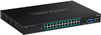 TRENDnet TI-RP262I - Industrial - Switch - managed - 24 x 10/100/1000 (PoE+) + 2 x SFP - an Rack montierbar - PoE+