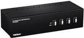 TRENDnet TK 440DP - KVM-/Audio-/USB-Switch - 4 x KVM/Audio/USB - 1 lokaler Benutzer - Desktop