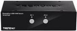 TRENDnet TK 241DP - KVM-/Audio-/USB-Switch - 2 x KVM/Audio/USB - 1 lokaler Benutzer - Desktop
