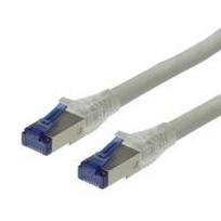 ROLINE - Patch-Kabel - RJ-45 (M) - RJ-45 (M) - 20 m - SFTP, PiMF - CAT 6a - gepresst, Solid, glatt, halogenfrei - Grau (21.15.0874)