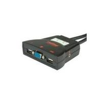 KVM switch Star 2 PCs, VGA, USB, audio, 1920 x 1080 pixels, black