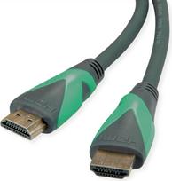ROTRONIC-SECOMP Roline Green - Ultra High Speed - HDMI-Kabel mit Ethernet - HDMI männlich zu HDMI männlich - 2 m - Doppelisolierung - Schwarz - unterstützt 8K 60 Hz (7680 x 4320)