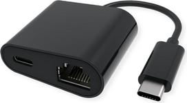 VALUE USB 3.2 Gen 2 Typ C zu Gigabit Ethernet Konverter + 1x PD Port, 100W (12.99.1118)
