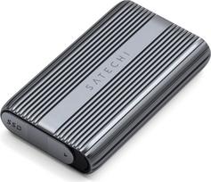 Satechi USB4 NVMe SSD Pro - SSD-Gehäuse - M.2 - 40Gbit/s - USB Anschluss - Grau - Transparent (ST-EU4NPM)