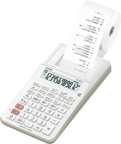 CASIO desktop calculator printing HR-8RCE-WE white