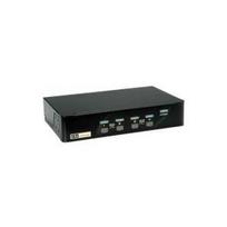 DisplayPort USB 2.0 KVM Switch, 1 User - 4 PC, 2560 x 1600 Pixel, Black