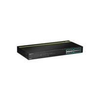 TRENDnet TPE TG160G - Switch - 16 x 10/100/1000 (PoE+) - an Rack montierbar - PoE+ (TPE-TG160G)