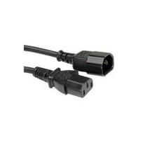 Bachmann H05VV-F 3G - Stromkabel - IEC 320 EN 60320 C14 - IEC 320 EN 60320 C13 - 1,0m - geformt - Schwarz (356.120)