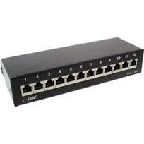 InLine® Patch Panel Cat.6A table / wall assembly 12 Port black RAL9005