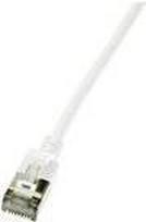 LogiLink Ultraflex SlimLine - Patch-Kabel - RJ-45 (M) zu RJ-45 (M) - 0.5 m - 3.8 mm - shielded PIMF - CAT 6a - geschirmt, halogenfrei, geformt - weiß, RAL 9010