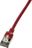 LogiLink SlimLine - Patch-Kabel - RJ-45 (M) zu RJ-45 (M) - 1 m - STP - CAT 6a - halogenfrei, geformt, ohne Haken, verseilt - Rot, RAL 3031
