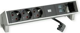 BACHMANN DESK 2 3x CEE7/3 1xUSB-Charger 1x CM (902.9964)