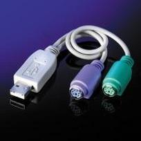 VALUE Tastatur- / Maus-Adapter - USB Typ A, 4-polig (M) - PS/2, 6-polig (W)