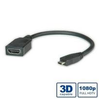 VALUE High Speed - Video-/Audio-/Netzwerkkabel - HDMI - HDMI, 19-polig (W) - 19-polig Micro-HDMI (M) - 15 cm - abgeschirmt - Schwarz (11.99.5584)