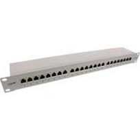 InLine Patch Panel - Rack mountable - RJ-45 X 24 - Light grey RAL 7035 - 1U - 48.3 cm (19inch)
