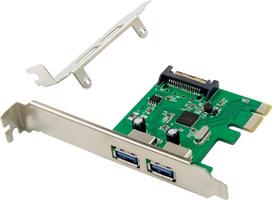 Conceptronic EMRICK 2-Port USB 3.2 Gen 2 PCI-Express-Karte - PCIe - USB 3.2 Gen 1 (3.1 Gen 1) - PCI 2.0 - SATA 15-Pin - Grün - PC (EMRICK06G)