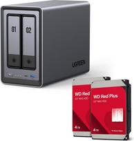 Ugreen NASync DXP2800 NAS System 2-Bay+ Western Digital Festplatte 2 x 4 - Storage Server (25369 & 2x WD40EFPX)