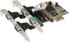 Exsys EX-44064 - Serieller Adapter - PCIe 3.0 - RS-232/V.24 x 4 (EX-44064)