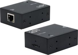 Exsys USB 3.2 Gen 1 C-Anschluss->Ethernet 1Gigabit inkl. DIN-Rail Kit - Kabel-/Adapterset - Digital/Daten (EX-13020HMV)