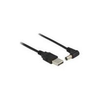 DeLOCK - Stromkabel - 4-poliger USB-Anschluss Typ A (nur Strom) (M) - Gleichspannungsbuchse 5,5 mm (ID: 2,1 mm) (M) - 1,5m - 90-Grad-Anschluss (83578)