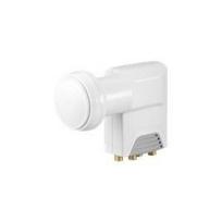 Wentronic Goobay Universal Quattro LNB, Weiß-Grau - digitaler SAT-LNB (DVB-S2) für den Einsatz an Multischaltern (4K/HDTV/3D Empfang) (67271)