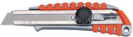 MAUL Cutter Profi Plus, 18 mm, gummierte Griffzone Klinge aus rostfreiem Stahl (77618-09)
