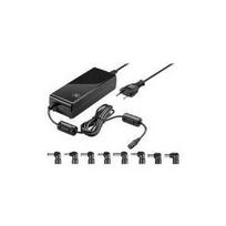 Wentronic Goobay 81 W Notebook-Netzteil, Schwarz, 1.6 m - inkl. 1 USB- und 8 DC-Adapter / 12 V - 22 V bis max. 6 A (55001)