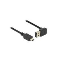 Delock EASY-USB - USB-Kabel - Mini-USB, Typ B (M) zu USB (M) - USB2.0 - 2,0m - 90° Stecker - Schwarz (83544)