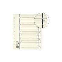 ELBA Trennblätter mit Perforation, DIN A4 Überbreite aus Kraftkarton, 200 g/qm, schwarzer Linienaufdruck 1-10 - 1 Stück (400004672)