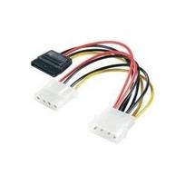 Renkforce RF-2926428 - 0,15 m - 2 x 4-pin PWM - SATA 15-Pin - Männlich/Männlich - Gerade - Gerade (975476)