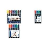 Staedtler Lumocolor Permanent-Marker Meißel Schwarz - Blau - Grün - Rot - Violett - Gelb 6 Stück(e) (350 WP6)