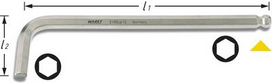 HAZET Winkelschraubendreher 2105LG-04 - Innen-Sechskant Profil - 4 mm (2105LG-04)