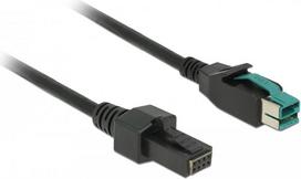 Delock - Powered USB-Kabel - USB PlusPower (12 V) (M) zu 8-polig (2x4) PoweredUSB Remote Side (M) - 12 V - 1 m - Schwarz