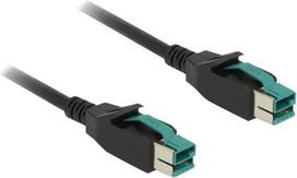 Delock - Powered USB-Kabel - USB PlusPower (12 V) (M) zu USB PlusPower (12 V) (M) - 12 V - 2 m - Schwarz