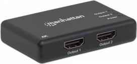 Manhattan 4K 2-Port HDMI Splitter - Video-/Audio-Splitter - 2 x HDMI - Desktop