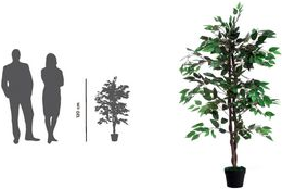 PaperFlow K700136 - Indoor - Künstlicher Baum - Ficus - Mehrfarbig - Polyester - Holz - Büro (PAFIC120)