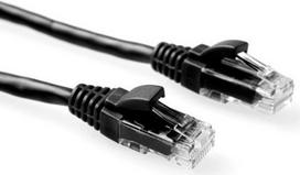 ACT Black 2 meter U/UTP CAT6 patch cable snagless with RJ45 connectors. Cat6 u/utp snagless bk 2.00m (IS8902)