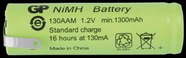 GP-BATTERIES NH GP 130AAH-1Z - NiMh Akku, AA (Mignon), 1300 mAh, 1er-Pack